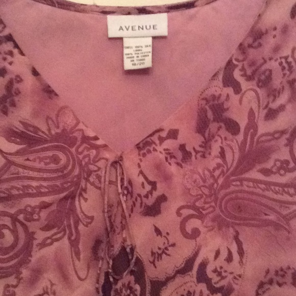 Lane Bryant Bell Sleeve V Tie Neckline Blouse - Picture 4 of 6